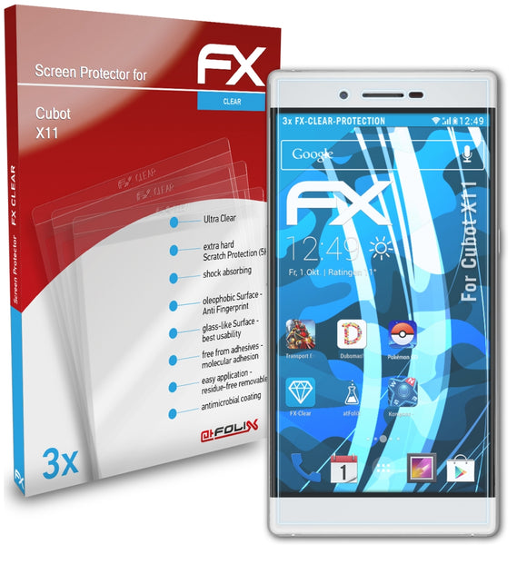 atFoliX FX-Clear Schutzfolie für Cubot X11