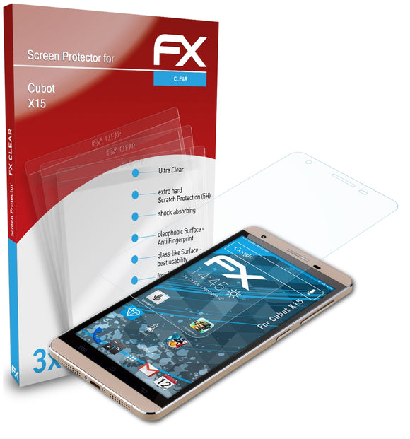 atFoliX FX-Clear Schutzfolie für Cubot X15