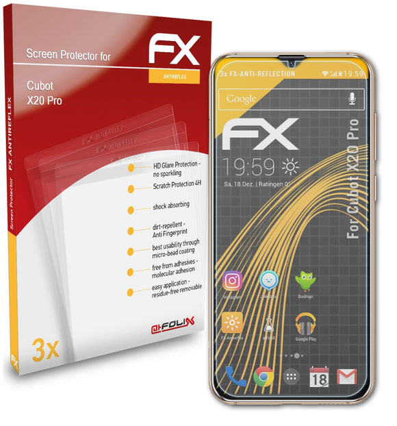 atFoliX FX-Antireflex Displayschutzfolie für Cubot X20 Pro