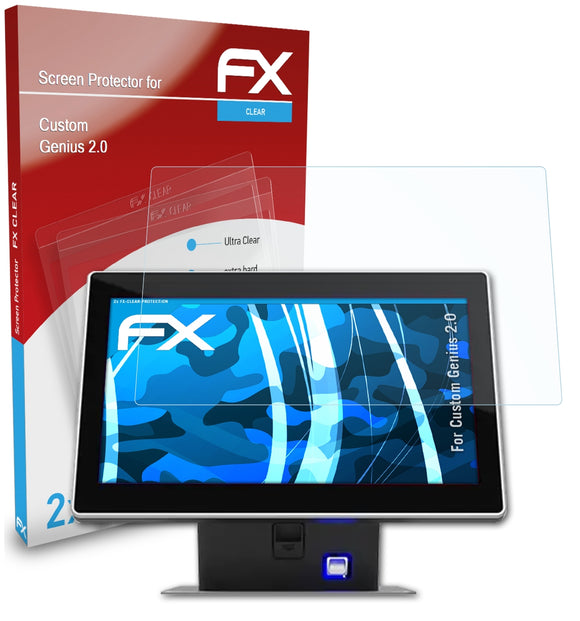 atFoliX FX-Clear Schutzfolie für Custom Genius 2.0