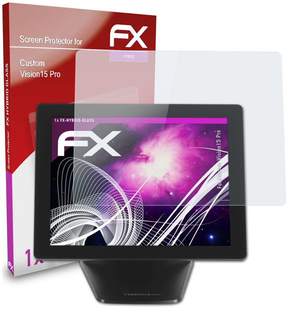 atFoliX FX-Hybrid-Glass Panzerglasfolie für Custom Vision15 Pro