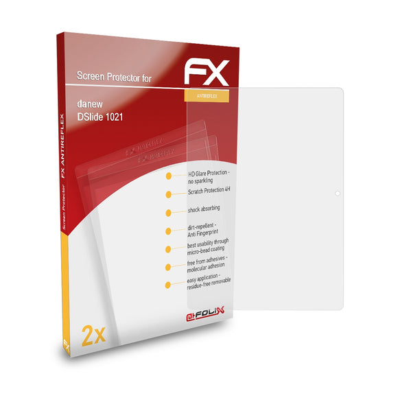atFoliX FX-Antireflex Displayschutzfolie für danew DSlide 1021