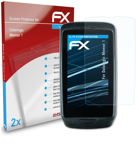 atFoliX FX-Clear Schutzfolie für Datalogic Memor 1