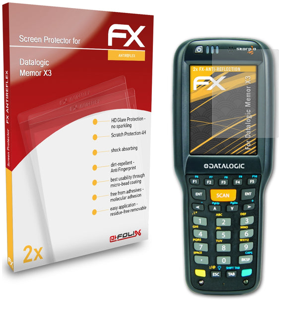 atFoliX FX-Antireflex Displayschutzfolie für Datalogic Memor X3