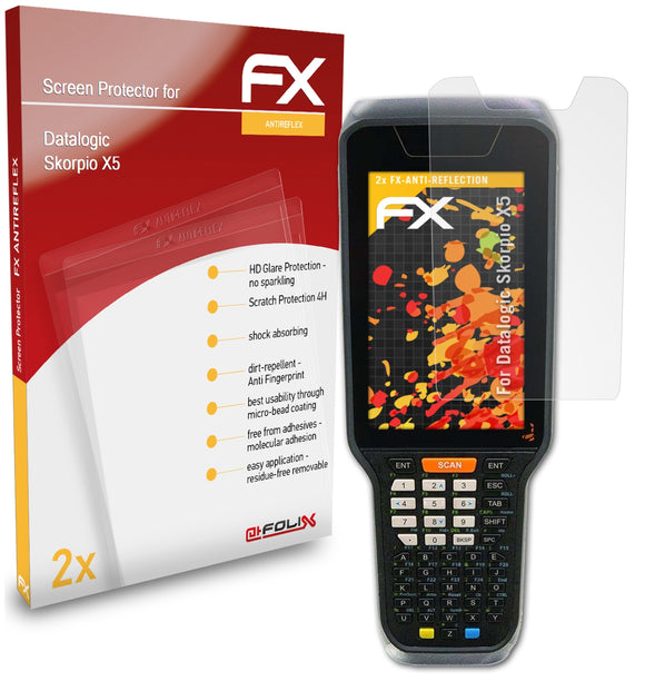atFoliX FX-Antireflex Displayschutzfolie für Datalogic Skorpio X5
