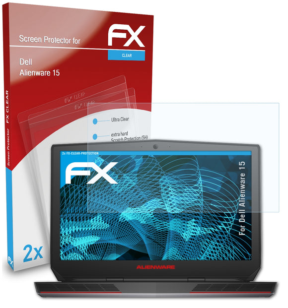 atFoliX FX-Clear Schutzfolie für Dell Alienware 15