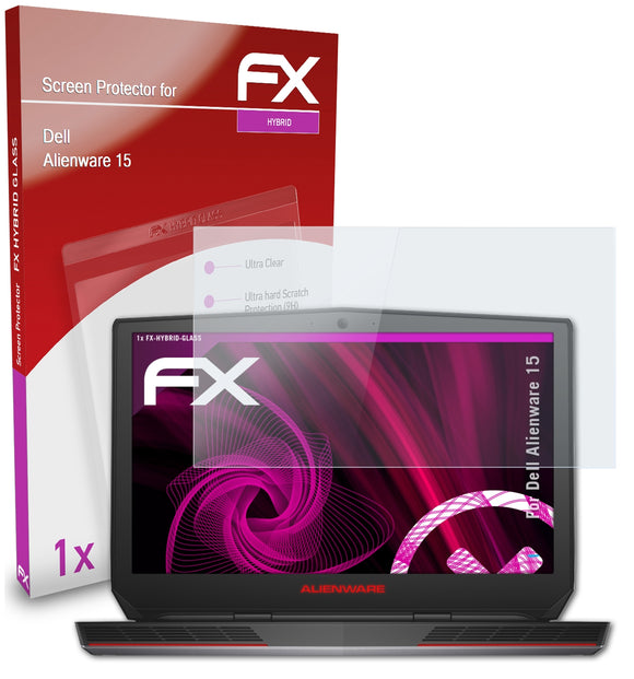 atFoliX FX-Hybrid-Glass Panzerglasfolie für Dell Alienware 15