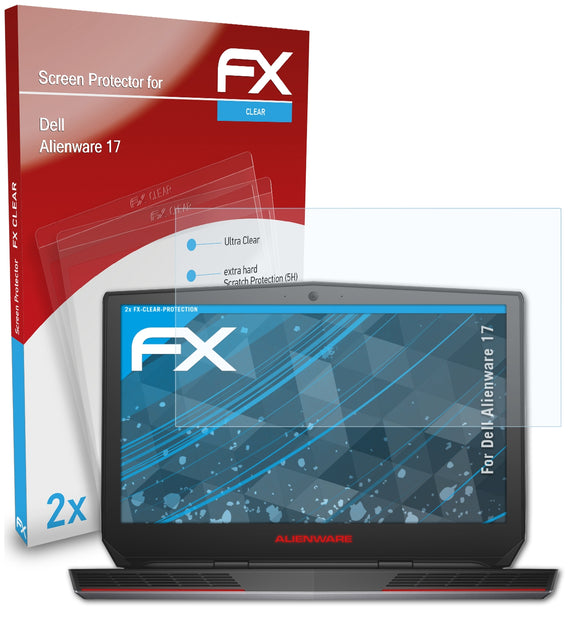 atFoliX FX-Clear Schutzfolie für Dell Alienware 17