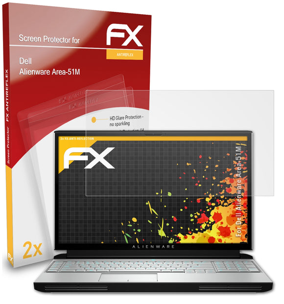 atFoliX FX-Antireflex Displayschutzfolie für Dell Alienware Area-51M