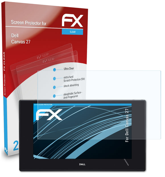 atFoliX FX-Clear Schutzfolie für Dell Canvas 27