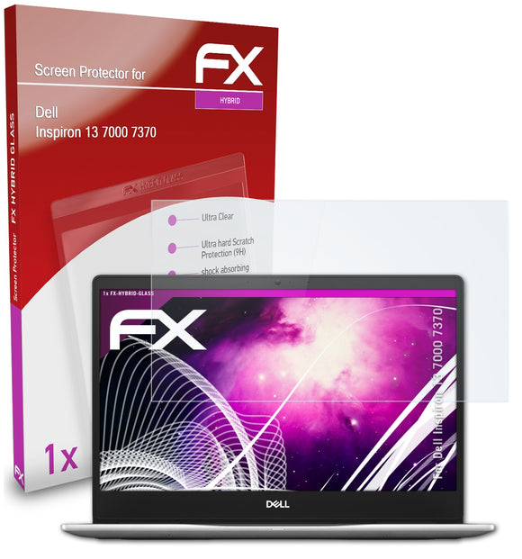 atFoliX FX-Hybrid-Glass Panzerglasfolie für Dell Inspiron 13 7000 (7370)