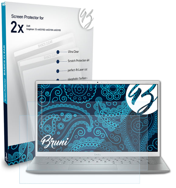 Bruni Basics-Clear Displayschutzfolie für Dell Inspiron 13 (cn53102 cn53104 cn53105)