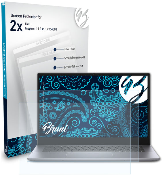 Bruni Basics-Clear Displayschutzfolie für Dell Inspiron 14 2-in-1 (cn54303)