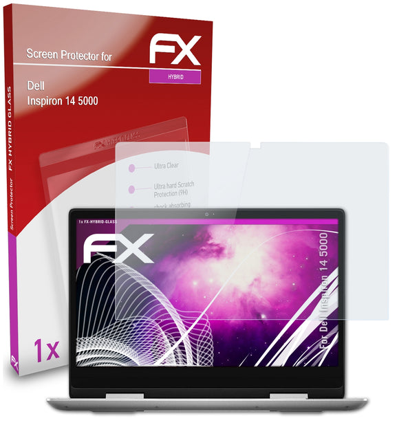 atFoliX FX-Hybrid-Glass Panzerglasfolie für Dell Inspiron 14 5000
