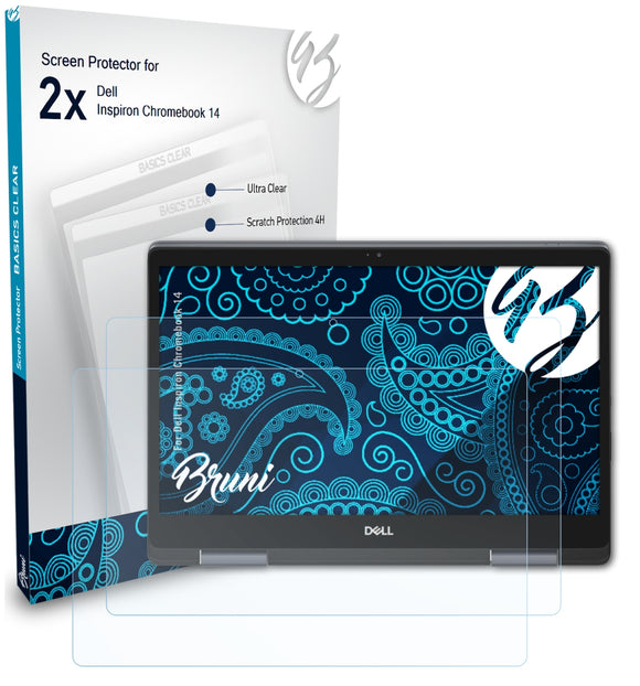 Bruni Basics-Clear Displayschutzfolie für Dell Inspiron Chromebook 14