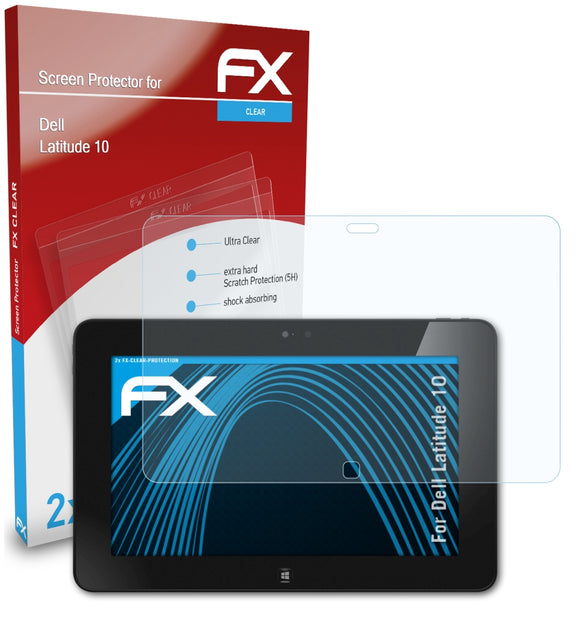 atFoliX FX-Clear Schutzfolie für Dell Latitude 10