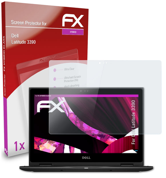 atFoliX FX-Hybrid-Glass Panzerglasfolie für Dell Latitude 3390