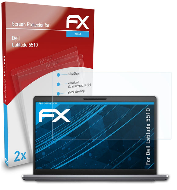 atFoliX FX-Clear Schutzfolie für Dell Latitude 5510