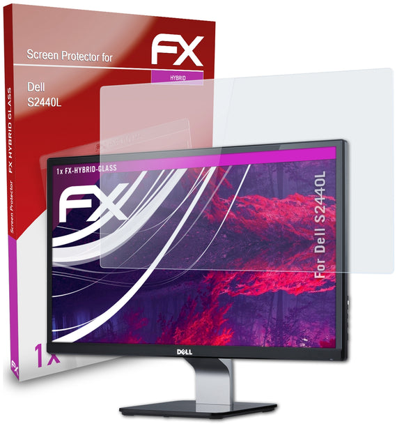 atFoliX FX-Hybrid-Glass Panzerglasfolie für Dell S2440L