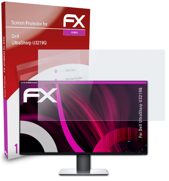 atFoliX FX-Hybrid-Glass Panzerglasfolie für Dell UltraSharp U3219Q