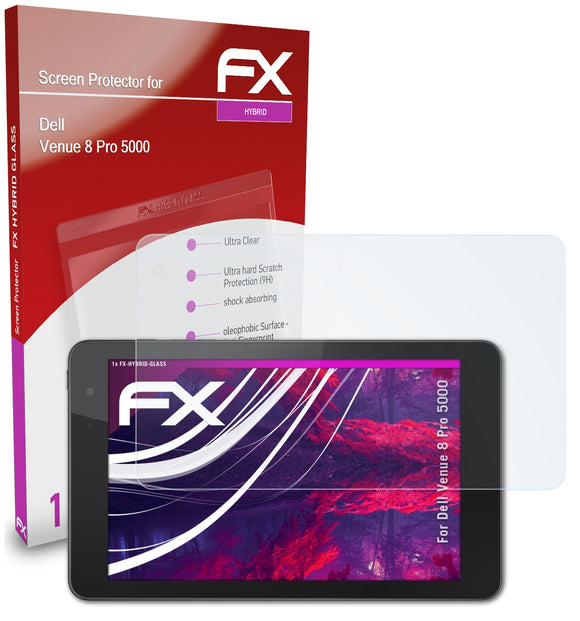 atFoliX FX-Hybrid-Glass Panzerglasfolie für Dell Venue 8 Pro 5000