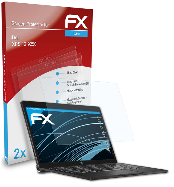 atFoliX FX-Clear Schutzfolie für Dell XPS 12 (9250)