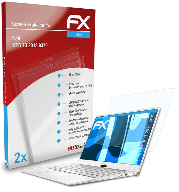 atFoliX FX-Clear Schutzfolie für Dell XPS 13 2018 (9370)