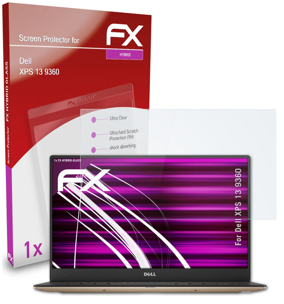 atFoliX FX-Hybrid-Glass Panzerglasfolie für Dell XPS 13 (9360)