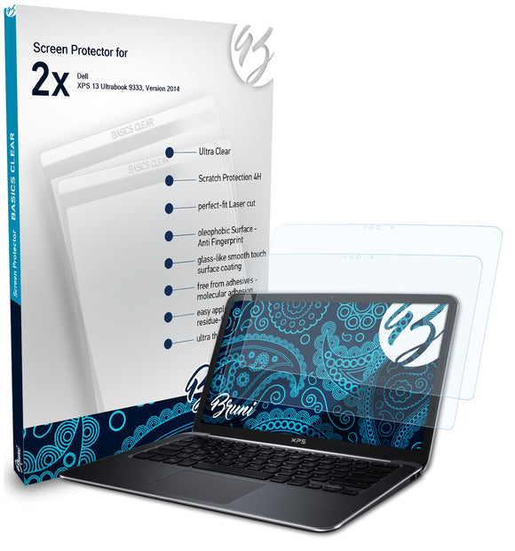 Bruni Basics-Clear Displayschutzfolie für Dell XPS 13 Ultrabook (9333, Version 2014)