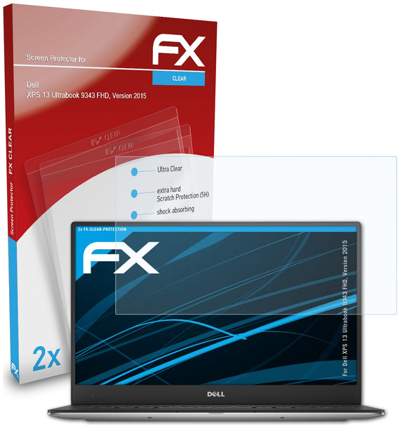 atFoliX FX-Clear Schutzfolie für Dell XPS 13 Ultrabook (9343 FHD, Version 2015)