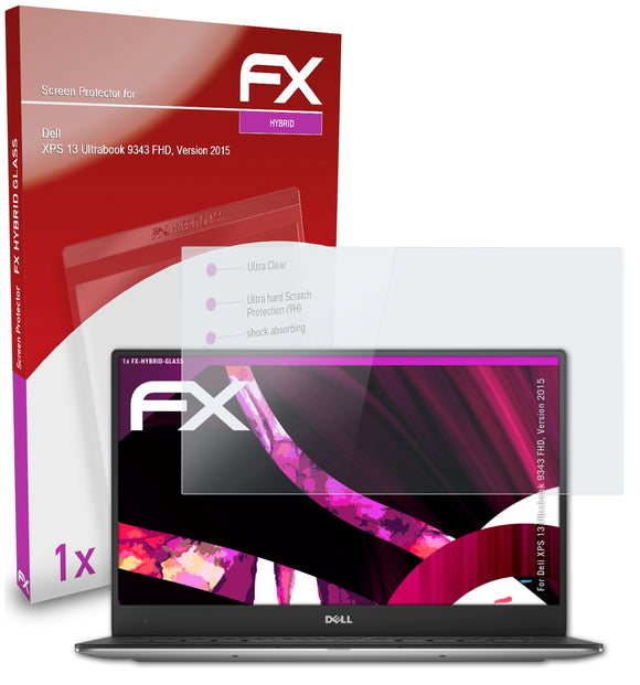 atFoliX FX-Hybrid-Glass Panzerglasfolie für Dell XPS 13 Ultrabook (9343 FHD, Version 2015)