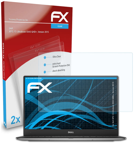 atFoliX FX-Clear Schutzfolie für Dell XPS 13 Ultrabook (9343 QHD+, Version 2015)