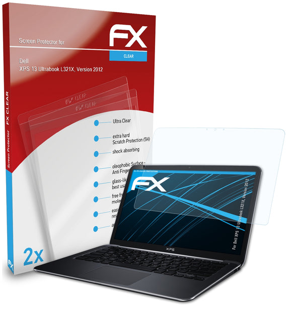 atFoliX FX-Clear Schutzfolie für Dell XPS 13 Ultrabook (L321X, Version 2012)