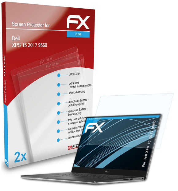 atFoliX FX-Clear Schutzfolie für Dell XPS 15 2017 (9560)