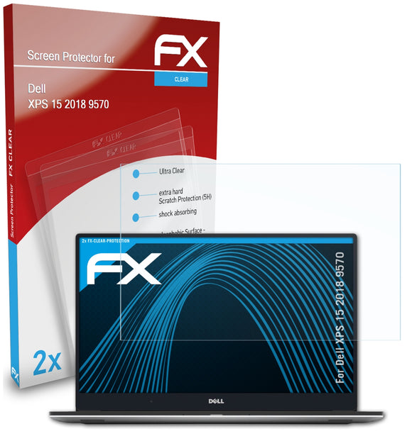 atFoliX FX-Clear Schutzfolie für Dell XPS 15 2018 (9570)