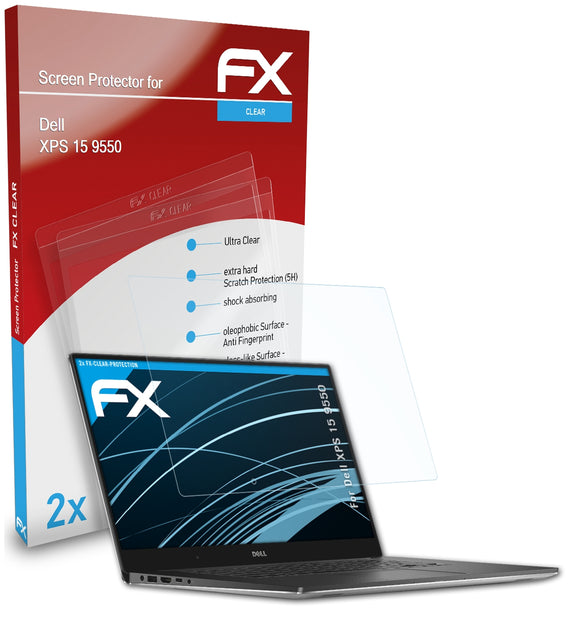 atFoliX FX-Clear Schutzfolie für Dell XPS 15 (9550)