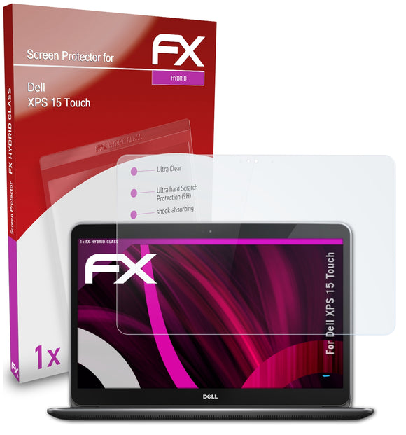 atFoliX FX-Hybrid-Glass Panzerglasfolie für Dell XPS 15 Touch