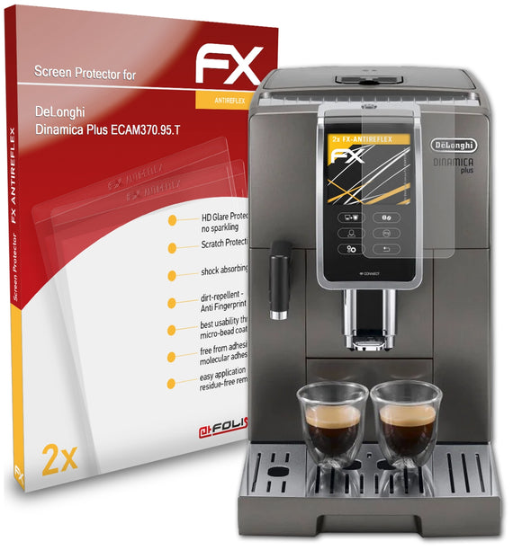 atFoliX FX-Antireflex Displayschutzfolie für DeLonghi Dinamica Plus (ECAM370.95.T)