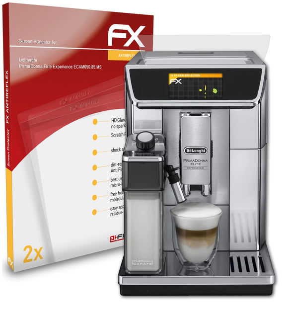atFoliX FX-Antireflex Displayschutzfolie für DeLonghi PrimaDonna Elite Experience (ECAM650.85.MS)