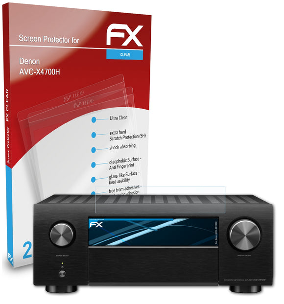 atFoliX FX-Clear Schutzfolie für Denon AVC-X4700H