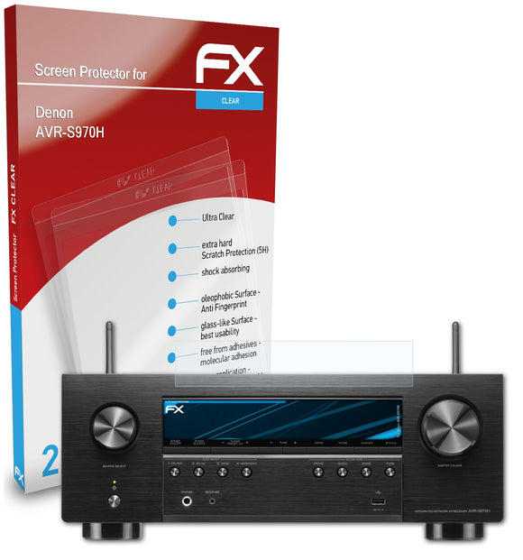 atFoliX FX-Clear Schutzfolie für Denon AVR-S970H