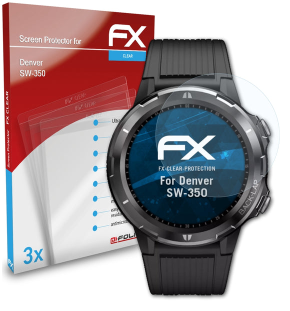atFoliX FX-Clear Schutzfolie für Denver SW-350