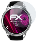 Glasfolie atFoliX kompatibel mit Diggro DI01, 9H Hybrid-Glass FX