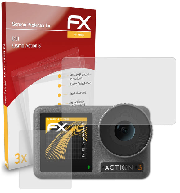 atFoliX FX-Antireflex Displayschutzfolie für DJI Osmo Action 3