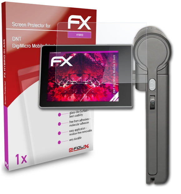 atFoliX FX-Hybrid-Glass Panzerglasfolie für DNT DigiMicro Mobile (3 Inch)
