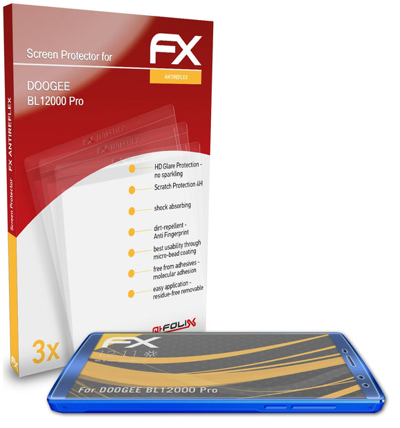atFoliX FX-Antireflex Displayschutzfolie für DOOGEE BL12000 Pro