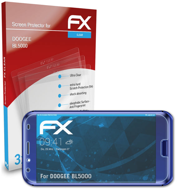 atFoliX FX-Clear Schutzfolie für DOOGEE BL5000
