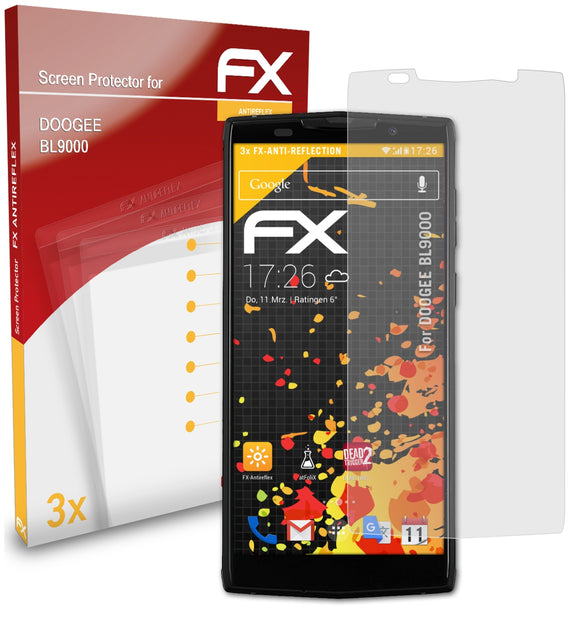 atFoliX FX-Antireflex Displayschutzfolie für DOOGEE BL9000