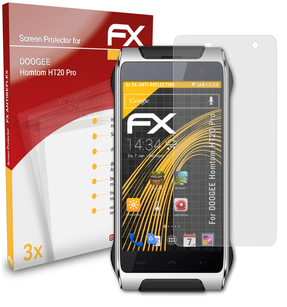 atFoliX FX-Antireflex Displayschutzfolie für DOOGEE Homtom HT20 Pro