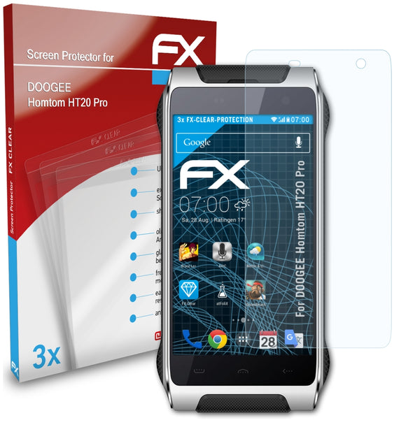 atFoliX FX-Clear Schutzfolie für DOOGEE Homtom HT20 Pro